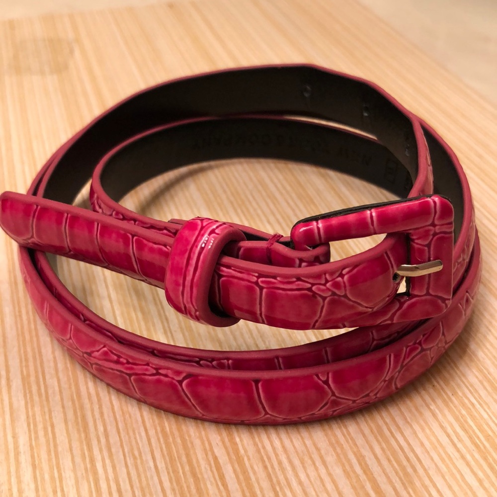 Pink Faux Animal Skin Belt